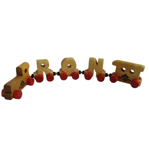 Individual Wooden Name Train Letters