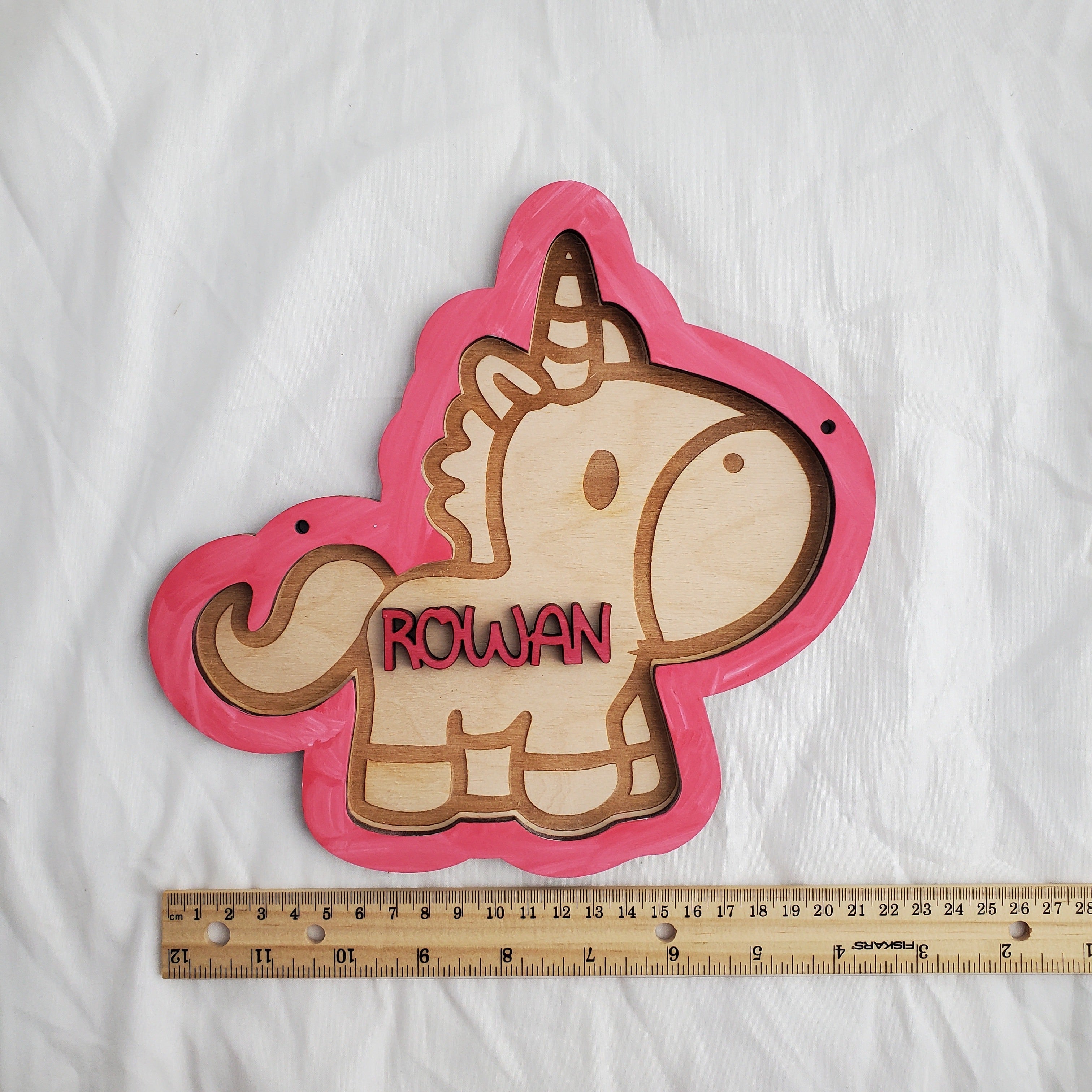 Personalized Kids’ Name Signs in Fun Shapes — Dinosaur, Panda, Unicorn, Sloth, & More