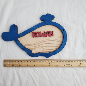 Personalized Kids’ Name Signs in Fun Shapes — Dinosaur, Panda, Unicorn, Sloth, & More