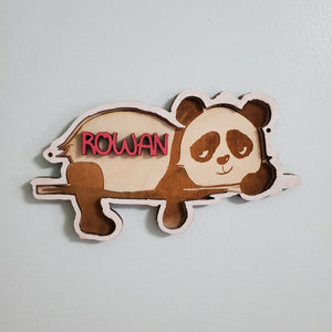 Personalized Kids’ Name Signs in Fun Shapes — Dinosaur, Panda, Unicorn, Sloth, & More