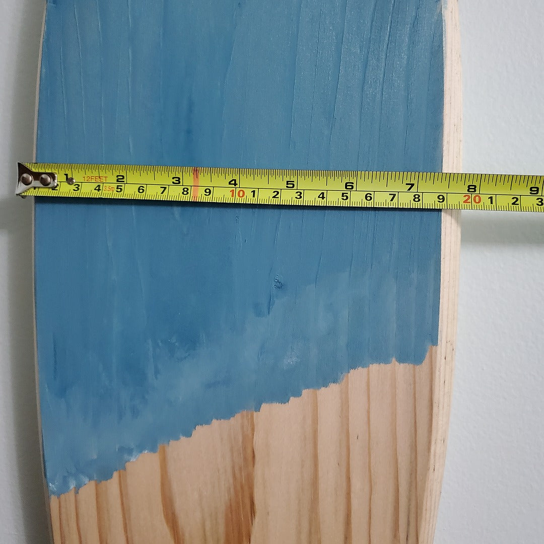 Engraved Wooden Surfboard Wall Decor – Turtle Design