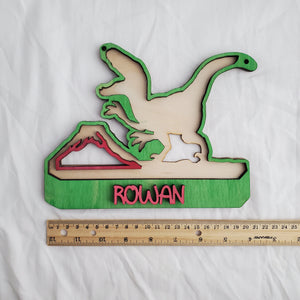 Personalized Kids’ Name Signs in Fun Shapes — Dinosaur, Panda, Unicorn, Sloth, & More