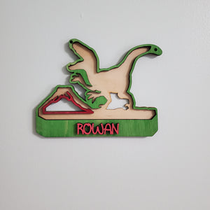 Personalized Kids’ Name Signs in Fun Shapes — Dinosaur, Panda, Unicorn, Sloth, & More