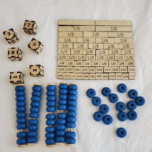 Toy Maker of Lunenburg Dice Sets & Games Full Set Math Counting and Fraction Learning Tools