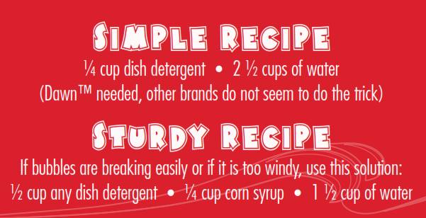 Bubble recipes