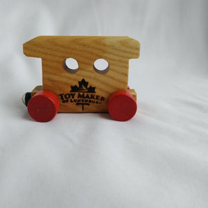 Wooden train and  individual letters