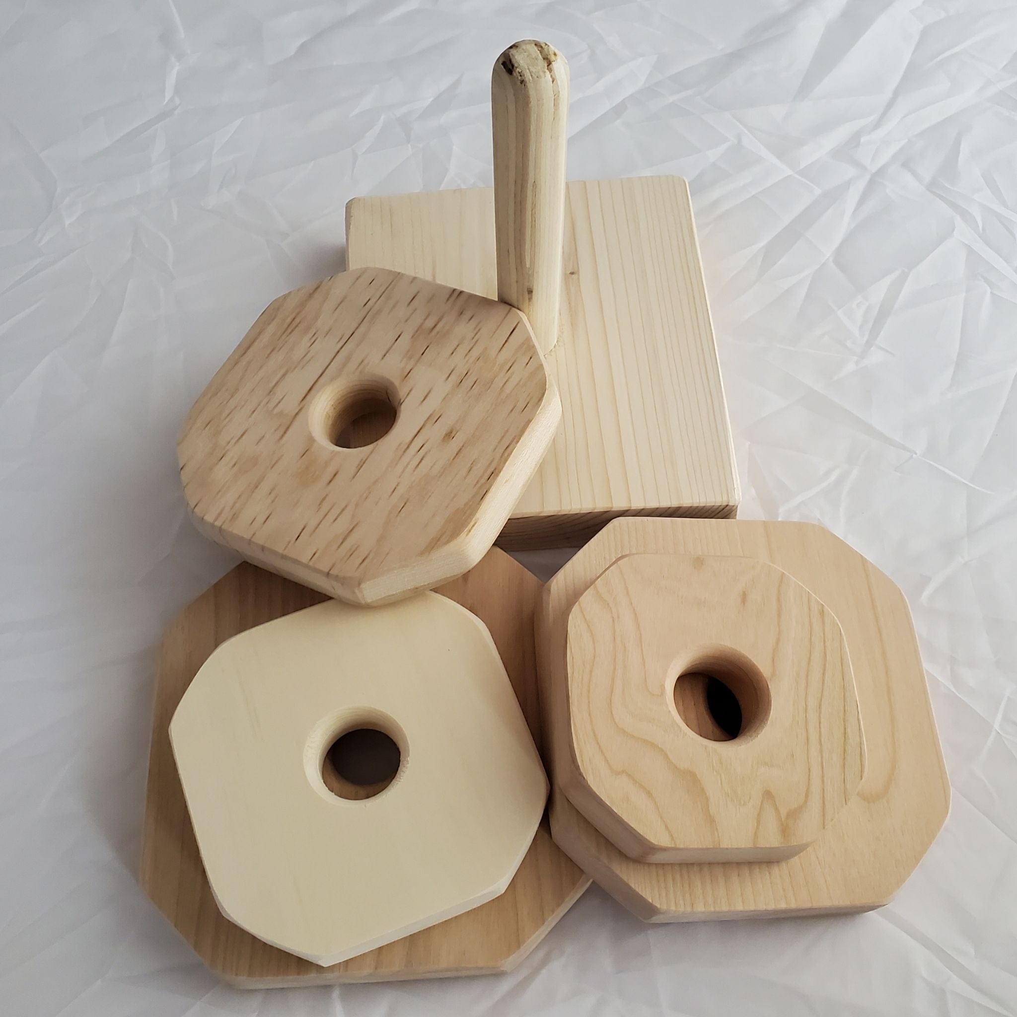 Natural Wood Stacking Toy