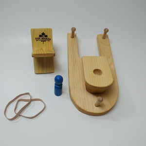 Wooden Paddle Toy Boat