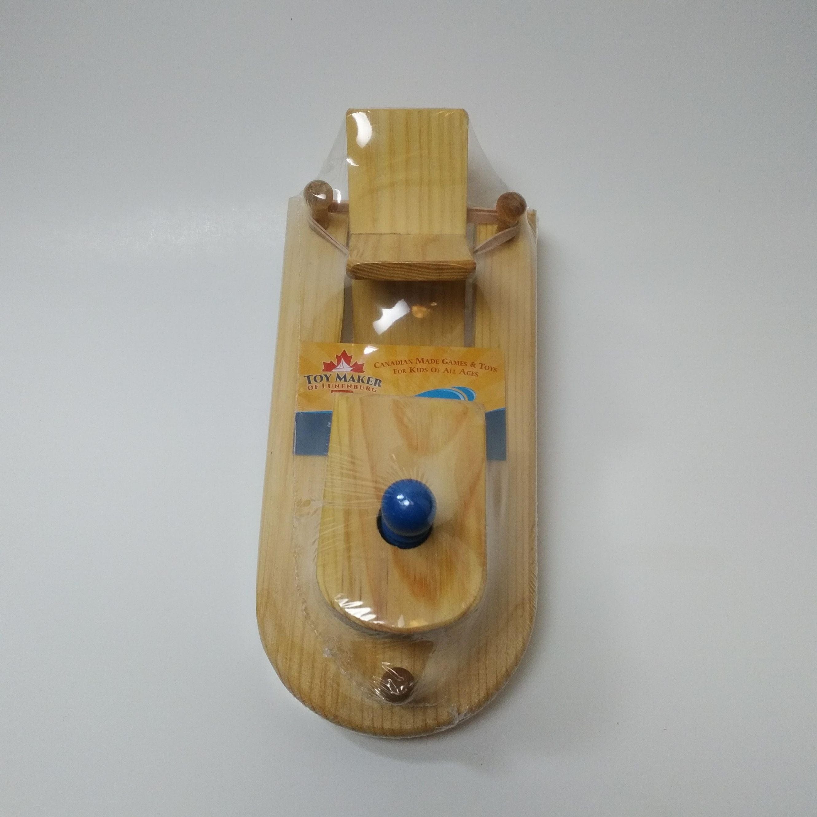 Wooden Paddle Toy Boat