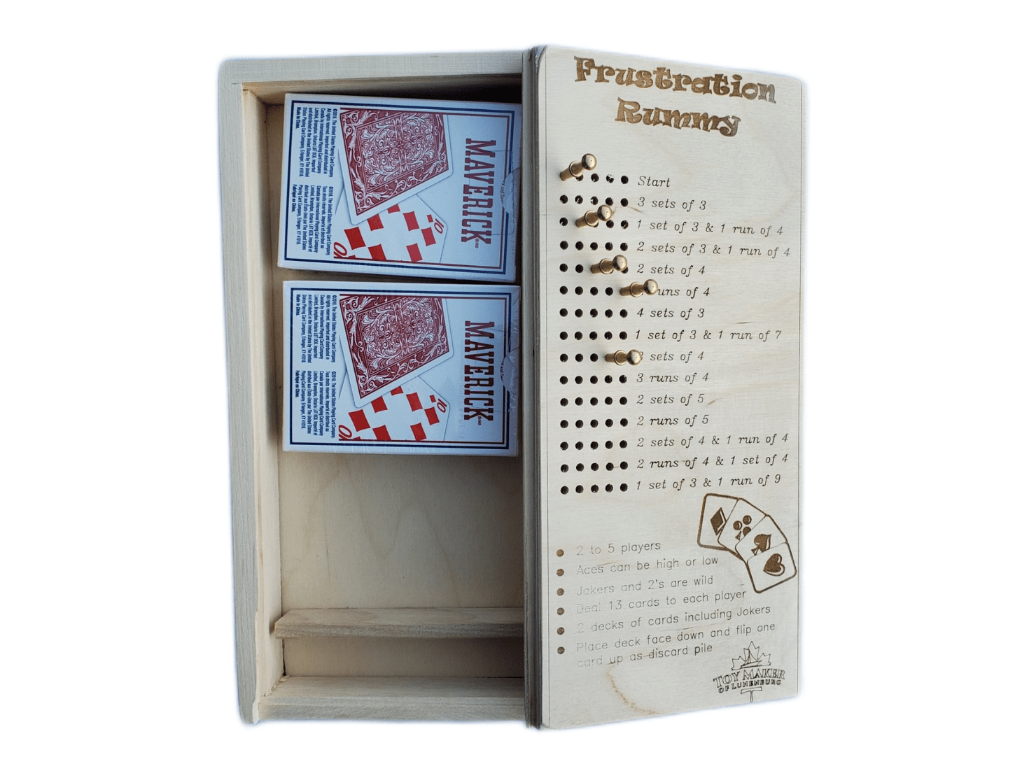 Toy Maker of Lunenburg Frustration Rummy Card Game with Storage Box