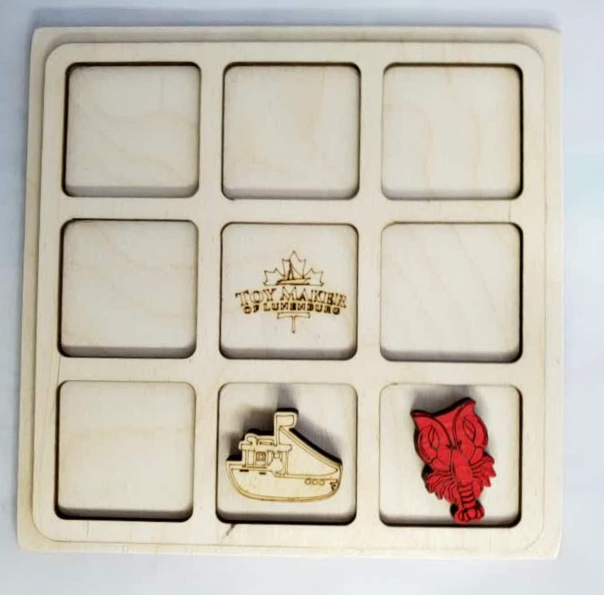 Toy Maker of Lunenburg Game Lobster & Boat Tic Tac Toe Game