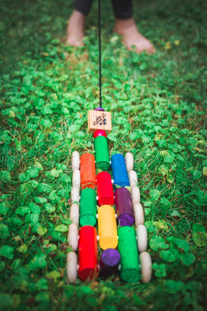 Wooden hand made pull toy