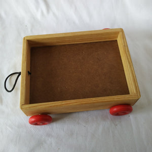 Pull along wagon with blocks