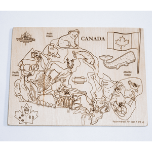 Toy Maker of Lunenburg Puzzle Kids Canada Map Puzzle with Native Animals