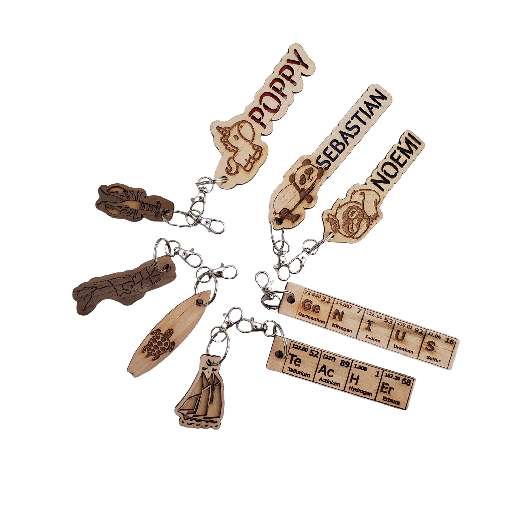 Wooden Keychains – Choose Your Design (+ Free Personalization on Select Styles)
