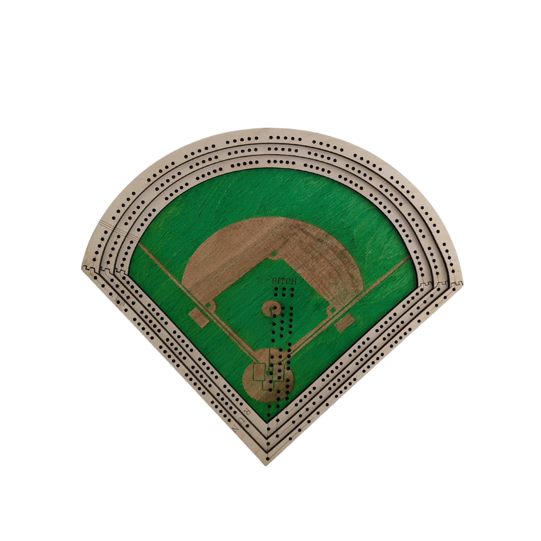 Sports Cribbage Board for Game Night – Hockey or Baseball