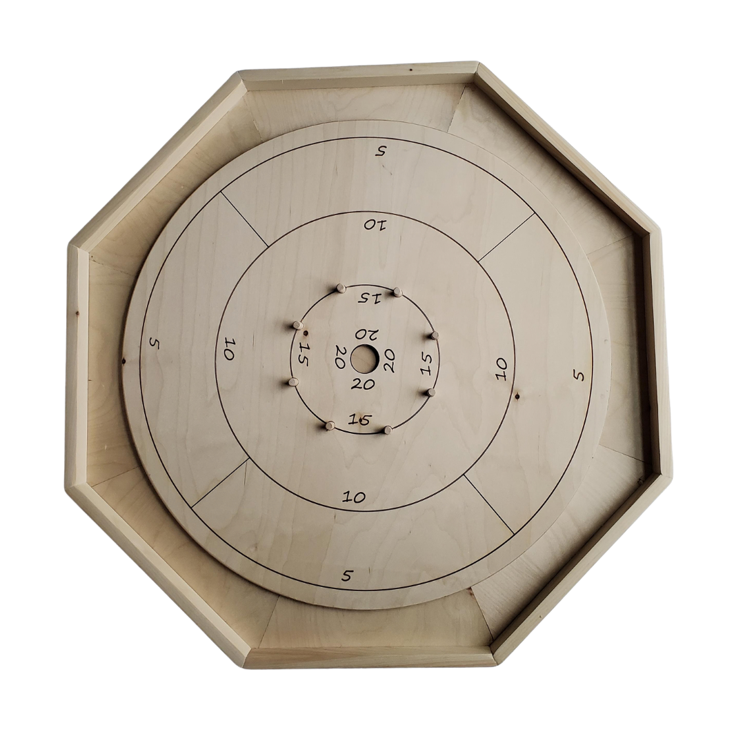 Crokinole Board Game and Playing Chips