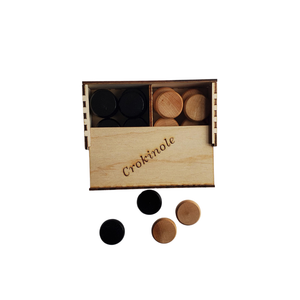 Crokinole Board Game and Playing Chips