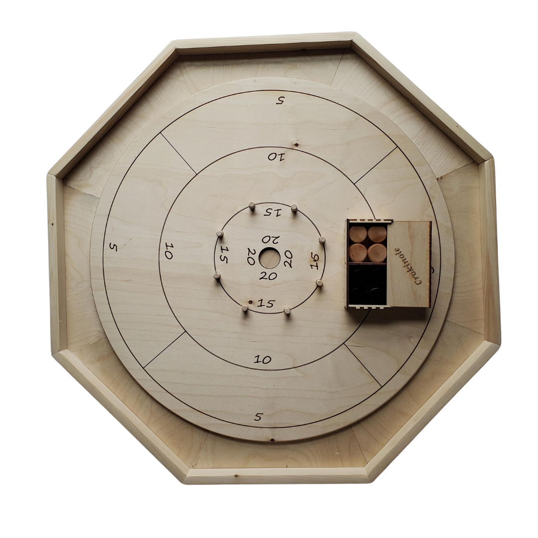 Crokinole Board Game for Family Game Night – 3 Games in 1