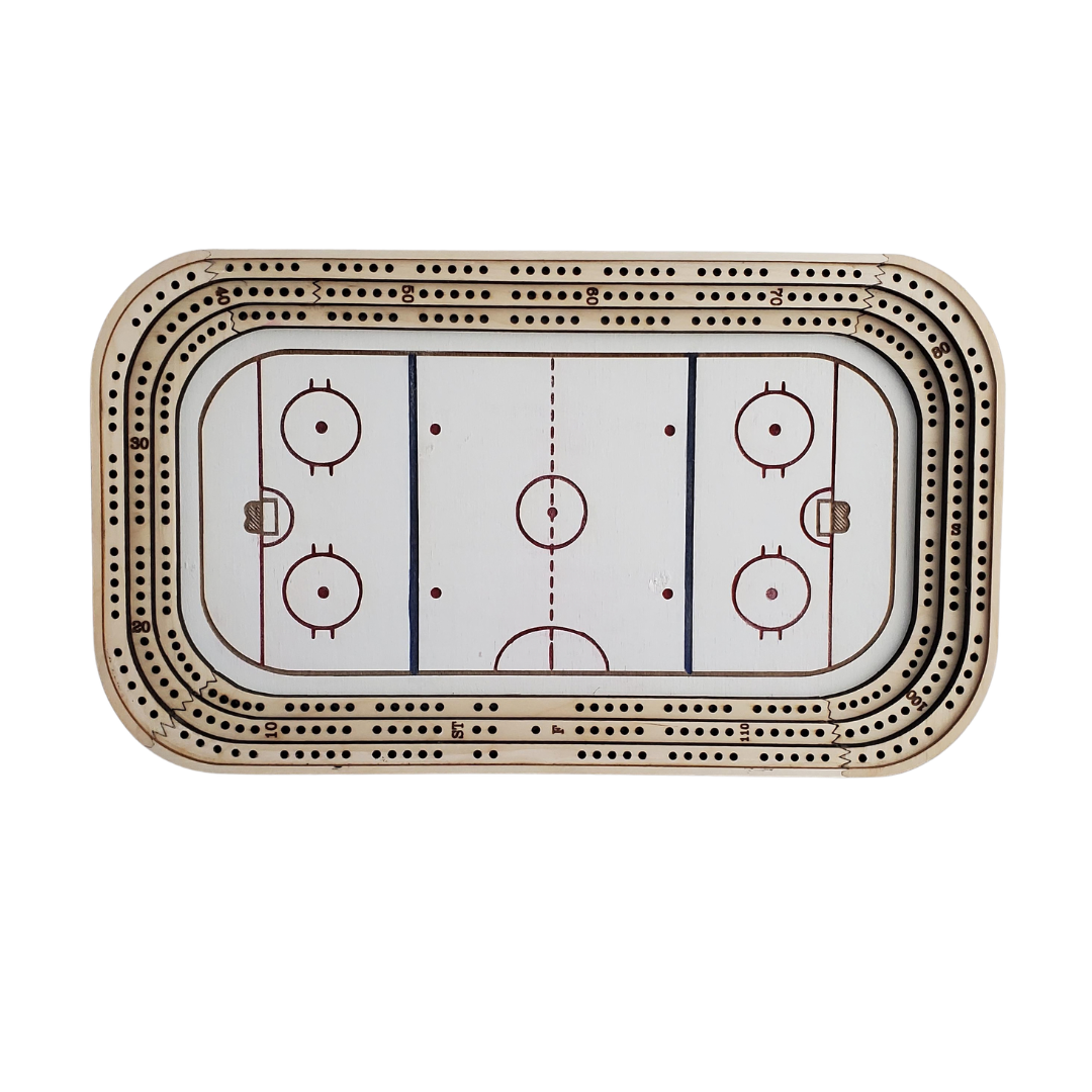 Sports Cribbage Board for Game Night – Hockey or Baseball