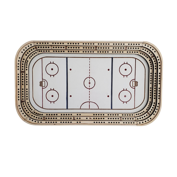 Sports Cribbage Board for Game Night – Hockey or Baseball