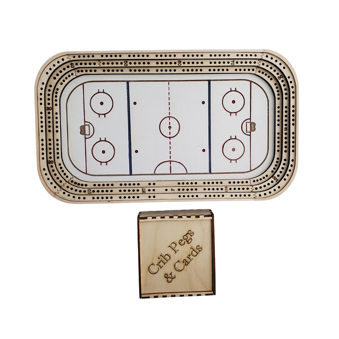 Sports Cribbage Board for Game Night – Hockey or Baseball