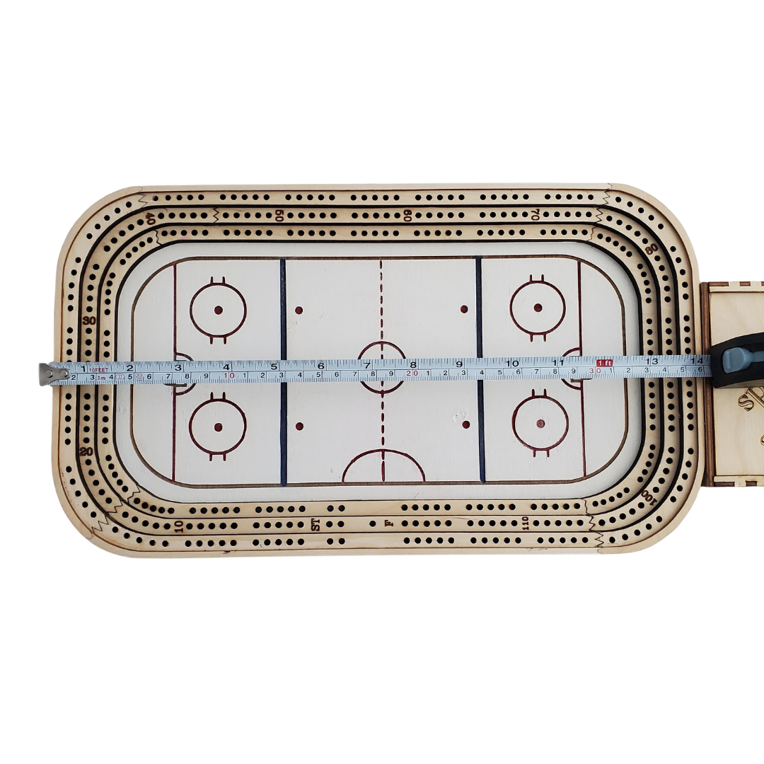 Sports Cribbage Board for Game Night – Hockey or Baseball