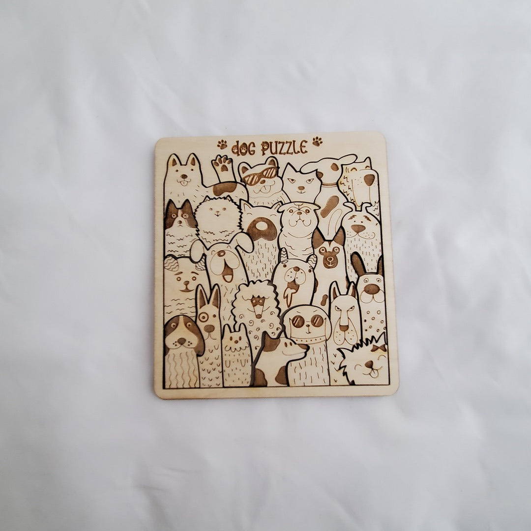 Wooden Animal Jigsaw Puzzles for Screen-Free Fun – 4 Designs