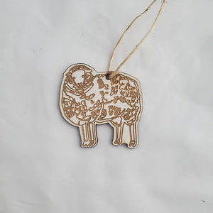 Farm Animal & Tractor Ornaments – Rustic Wooden Charm for Any Season