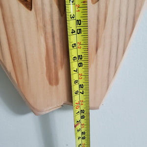 Engraved Wooden Surfboard Wall Decor – Turtle Design