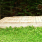 Wooden sandbox with foldable seats