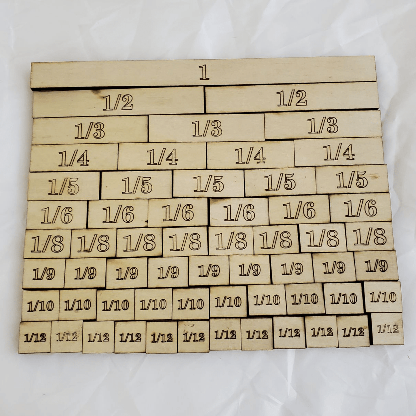 Toy Maker of Lunenburg Dice Sets & Games Fraction Strips Math Counting and Fraction Learning Tools