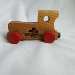 Wooden train and  individual letters