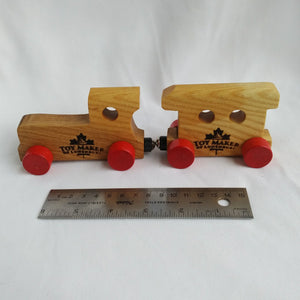 Wooden train and  individual letters