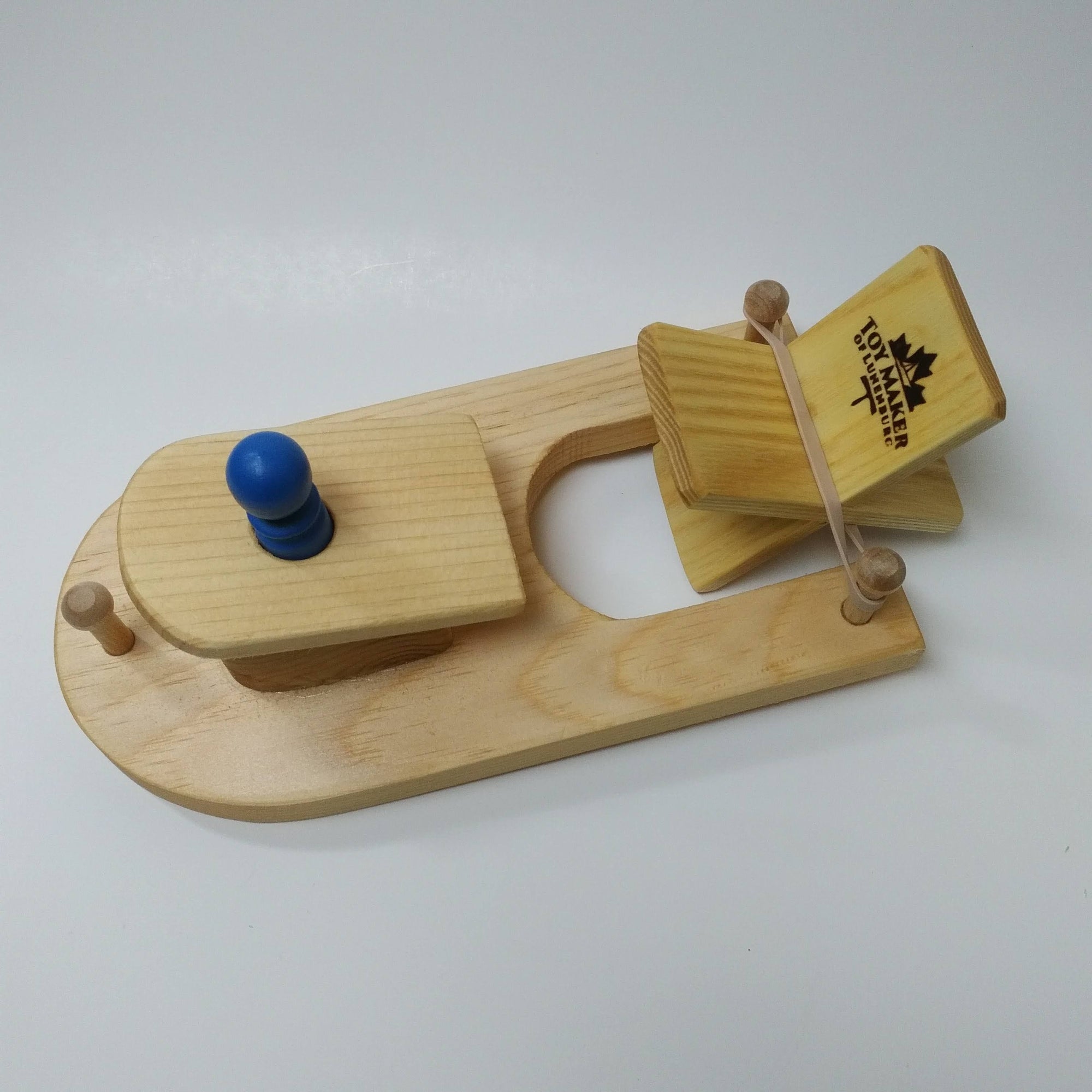 Wooden Paddle Toy Boat