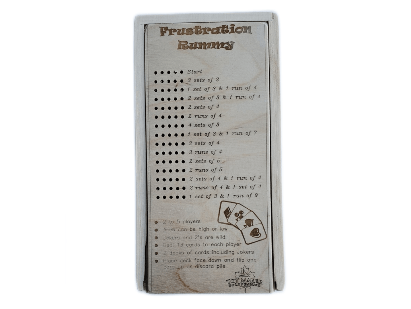 Toy Maker of Lunenburg Frustration Rummy Card Game with Storage Box