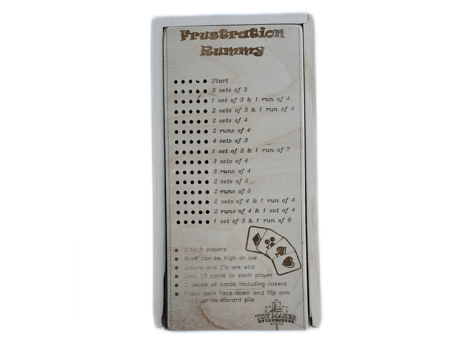 Toy Maker of Lunenburg Frustration Rummy Card Game with Storage Box