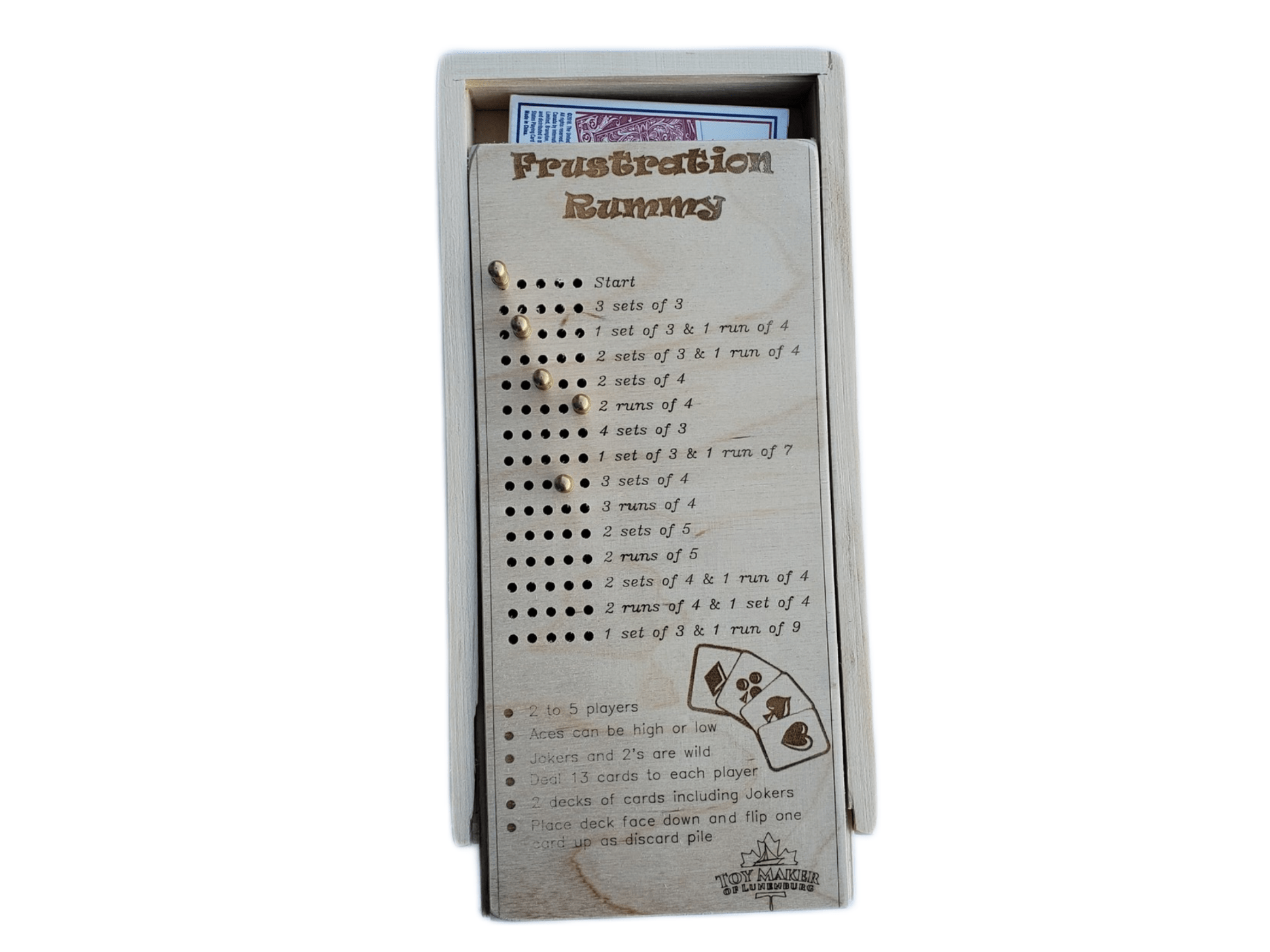 Frustration Rummy Card Game with Storage Box - Toy Maker of Lunenburg