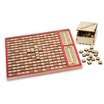 Toy Maker of Lunenburg Game Red Word-Cross Game with Letter Tiles Made from Plywood 1