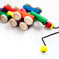 Wooden hand made pull toy 