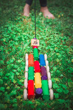 Wooden hand made pull toy  5
