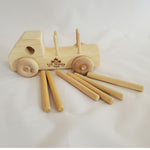 Toy Maker of Lunenburg Push/Pull Toy Handcrafted Wooden Truck with Logs 4