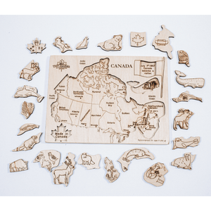 Toy Maker of Lunenburg Puzzle Kids Canada Map Puzzle with Native Animals