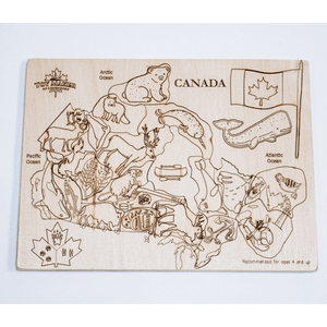 Toy Maker of Lunenburg Puzzle Kids Canada Map Puzzle with Native Animals