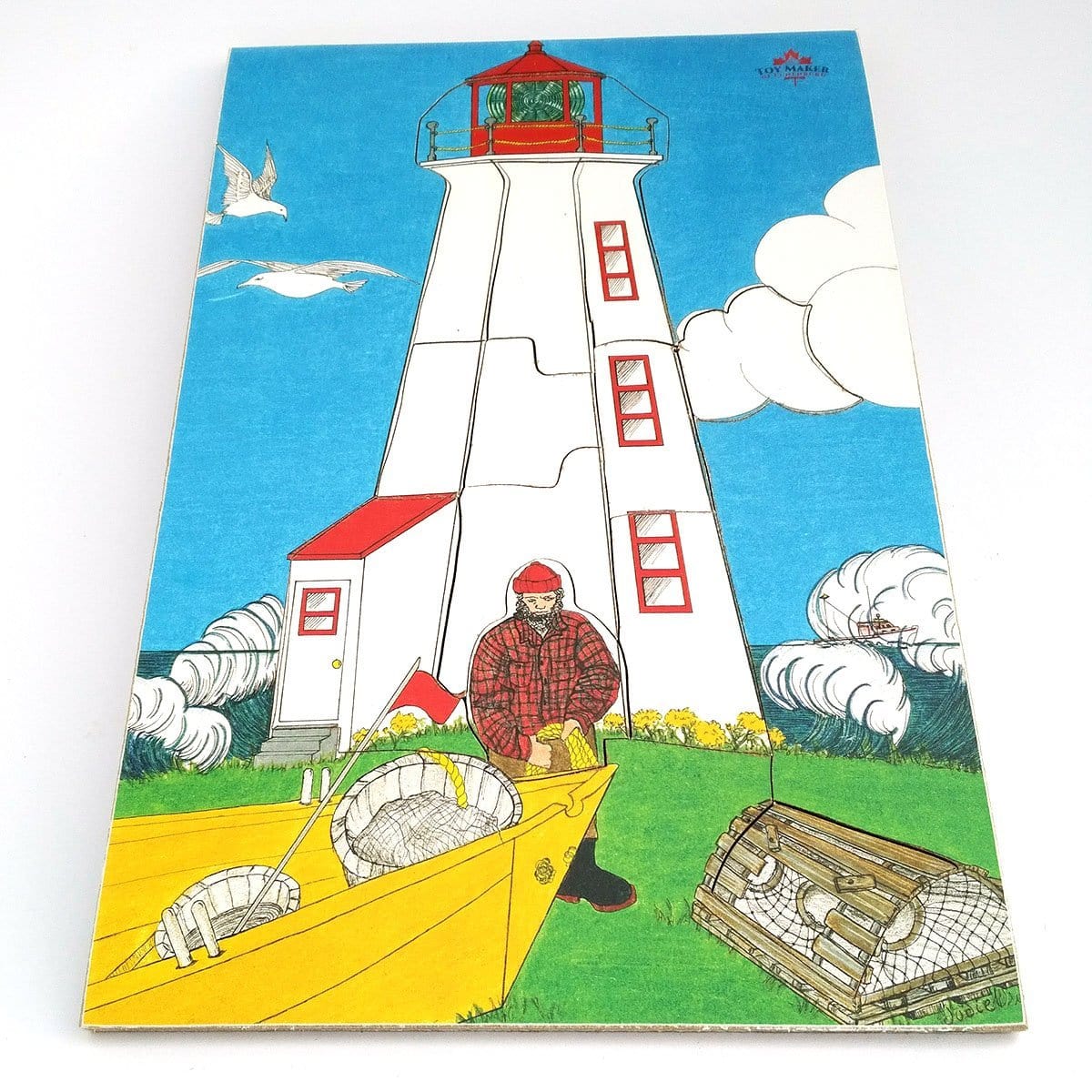 Toy Maker of Lunenburg Puzzle Lighthouse Wooden Jigsaw Puzzle
