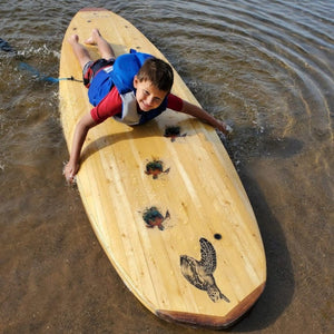 Toy Maker of Lunenburg Toys Custom Wooded Paddleboard