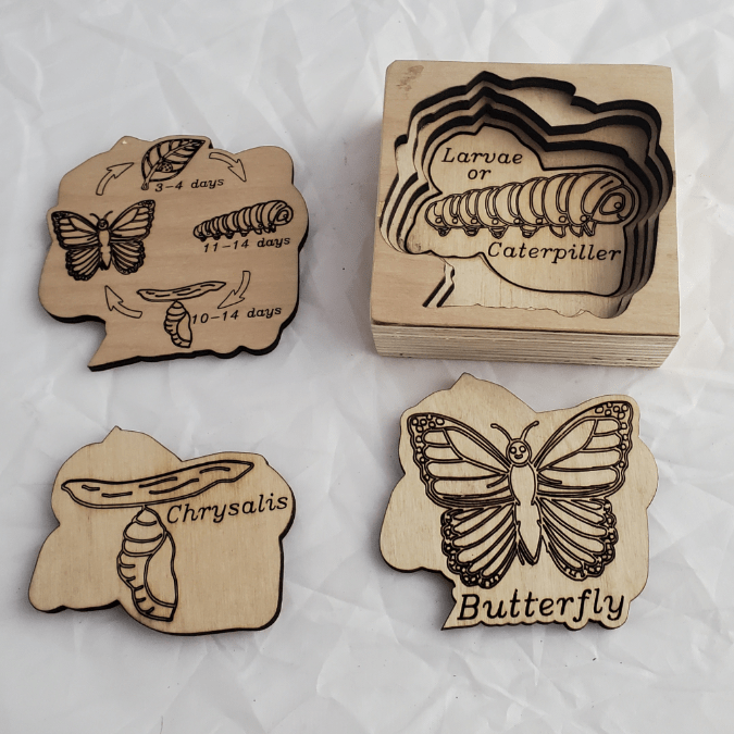 Toy Maker of Lunenburg Toys & Games Butterfly Life Cycle Wooden Puzzle
