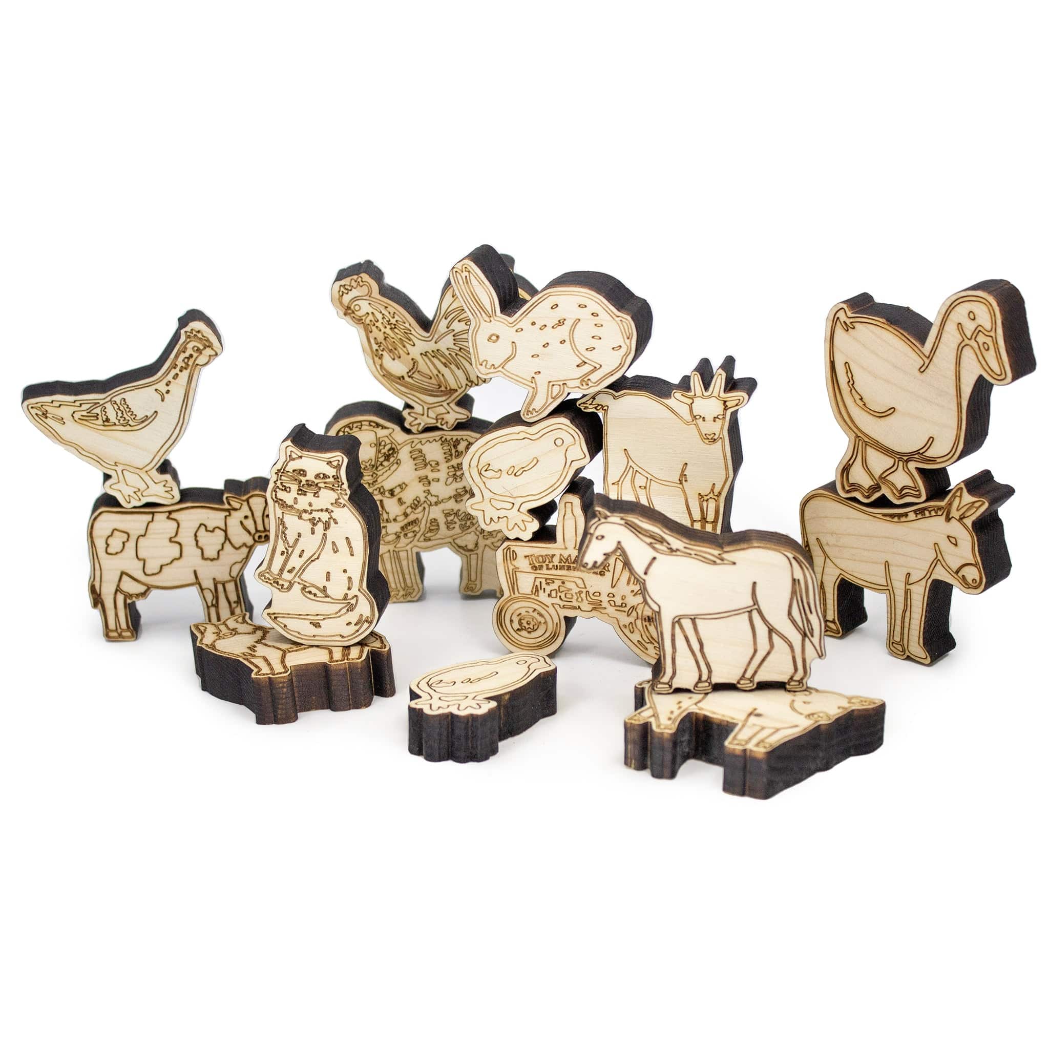 Stacking Farm Animal Balance Game Toy Maker of Lunenburg